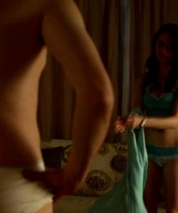 Alison Brie In Baby Blue Lingerie