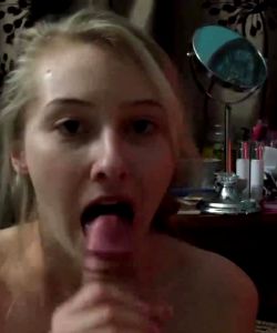 Amateur Teen Finishes In Her Mouth And Swallows
