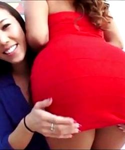 Asian Lesbians Licking White Ass Compilation