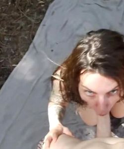 Blowjob In The Woods