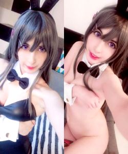 Bunnygirl Senpai Says Pyon Pyon :D Do You Like Rabbits In Tight Bodysuits, Or Better In Natural Skin? :)