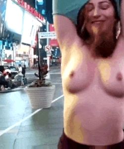 Dani Daniels Topless In Street Of New York