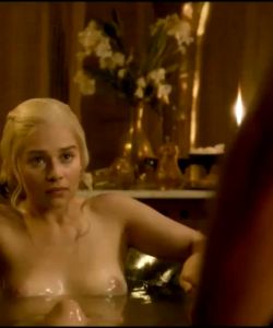 Emilia Clarke Wet And Confident “Game Of Thrones”