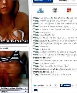 French Girl teasing huge cock on live sex chat