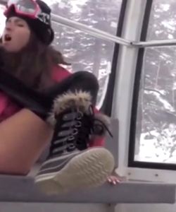 Fucking Herself In A Ski Lift