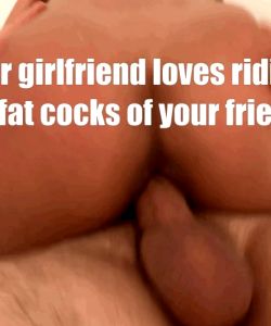 Girlfriend riding a fat cock