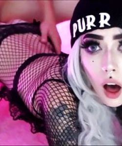 Gothic Teen Girl Anal Sex Fishnet Stockings