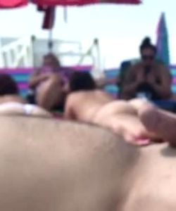 Guy Pretends To Be Asleep On The Beach While People Watch Him Cum 2