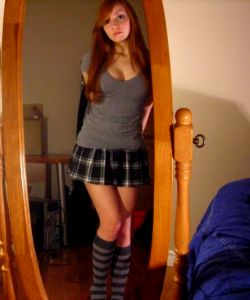 Redhead schoolgirl