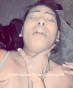 Sexy Asian babe gets face slapped
