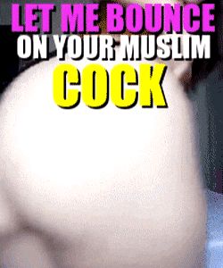 Snowbunny Bouncing for that Muslim Cock