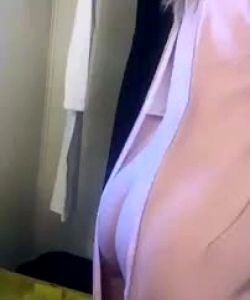 Whitney Cummings Shows Her Bare Ass While Zipping Up A Dress